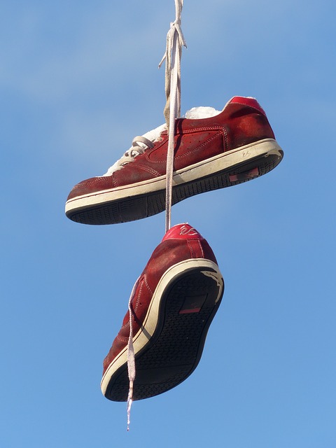 Czerwone obuwie